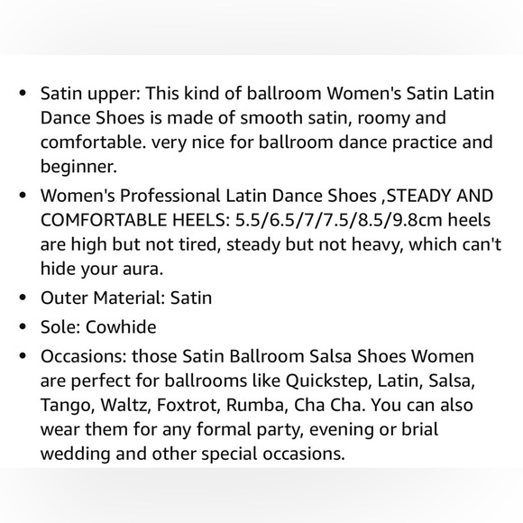 🆕Satin Latin Dance Shoes with Straps - Picture 6 of 16